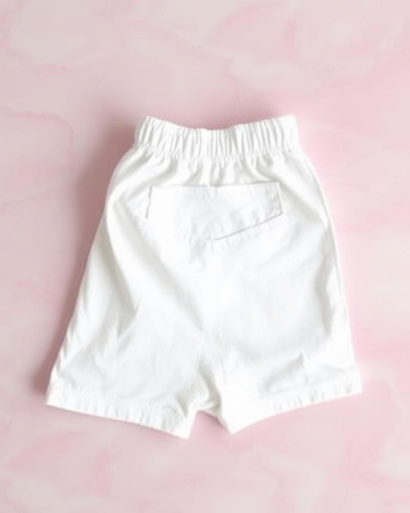 Hvit boxer med lomme